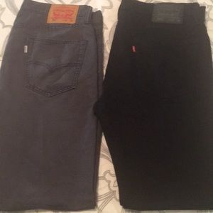 2 pair of Levi jeans grey/black